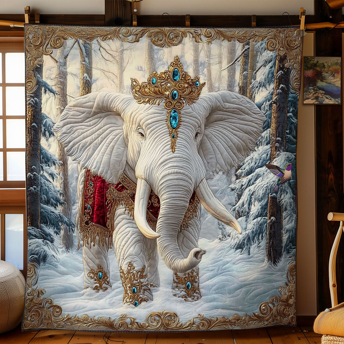 Snow Elephant WY0512025CL Quilt