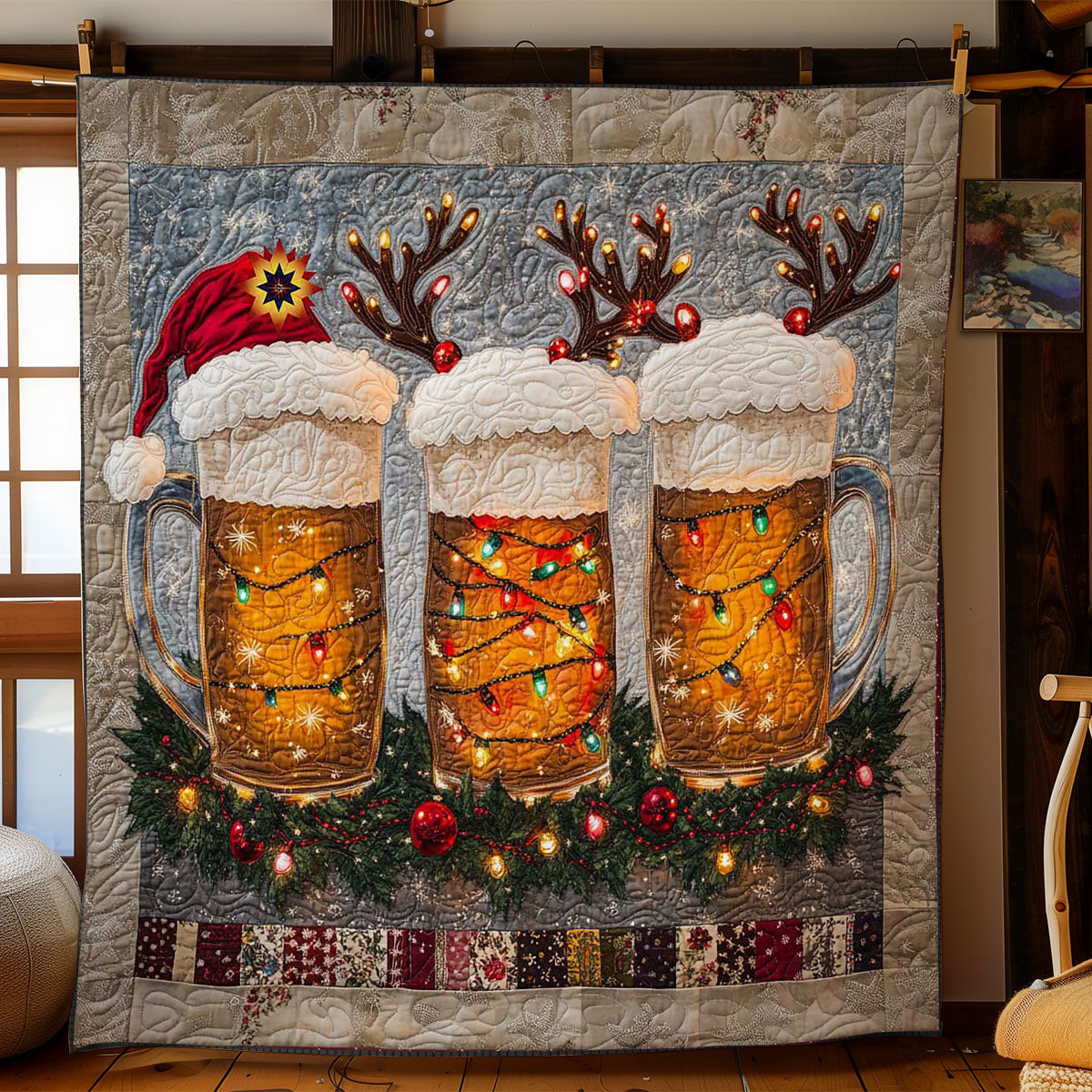 Christmas Cheer Beer WN0512047CL Quilt