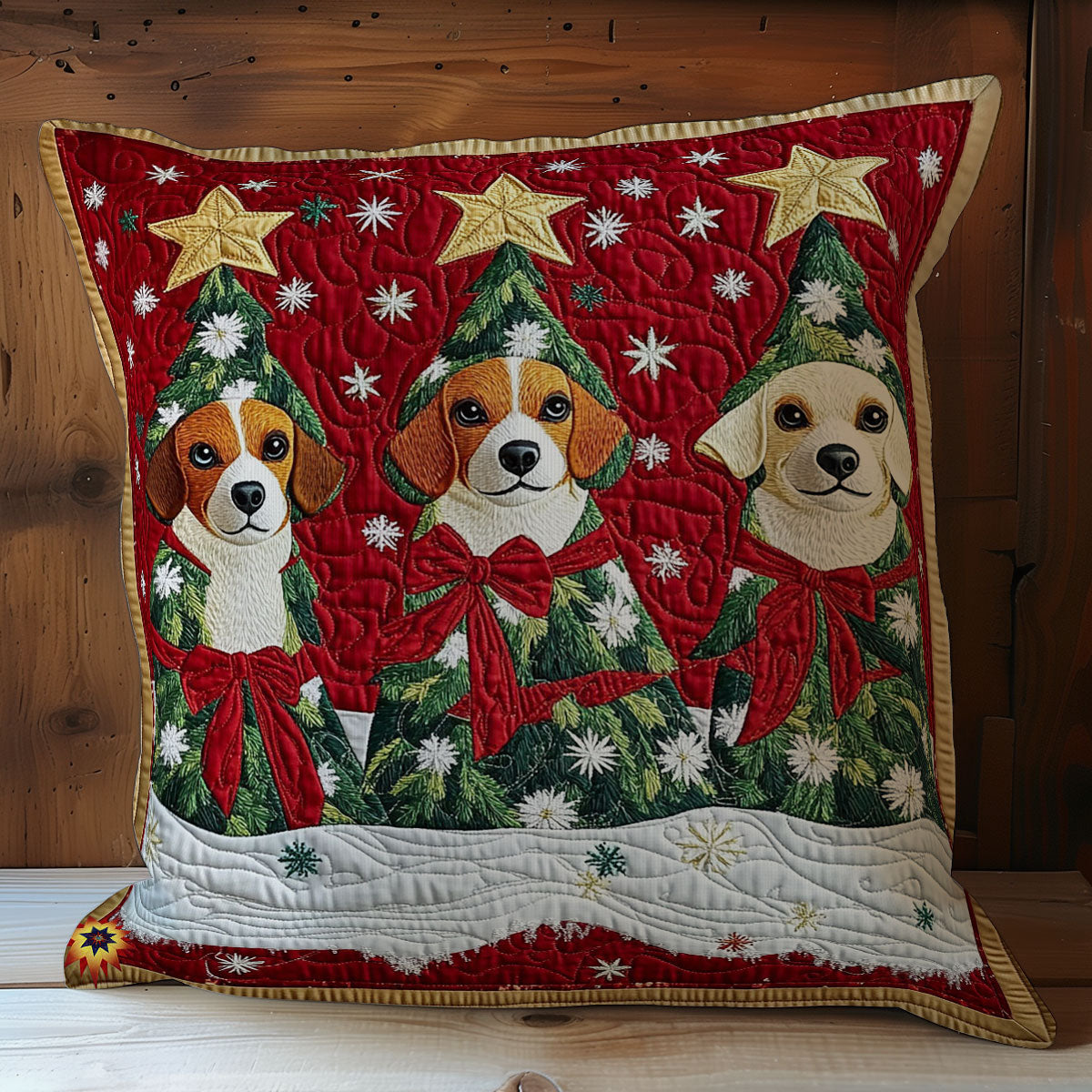 Dog Christmas Tree WY2911054CL Quilt Pillow Case