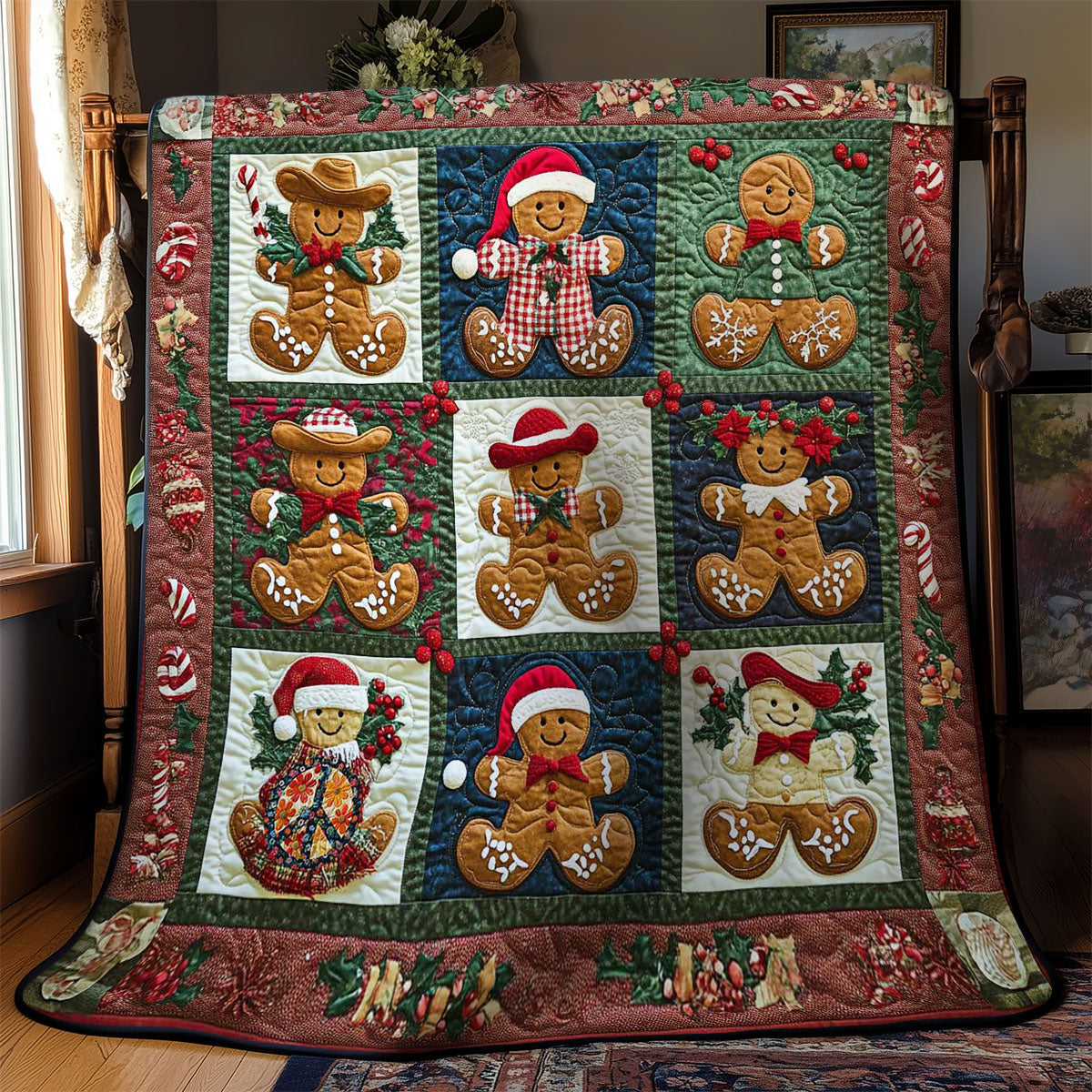 Festive Gingerbread Cowboy WN2211034CL Quilt