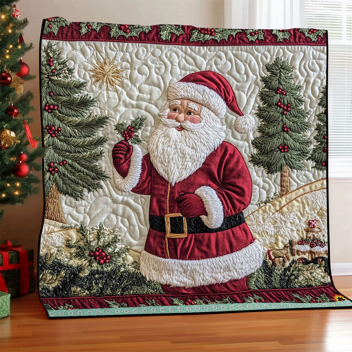Santa Is Here WJ1312031CL Quilt