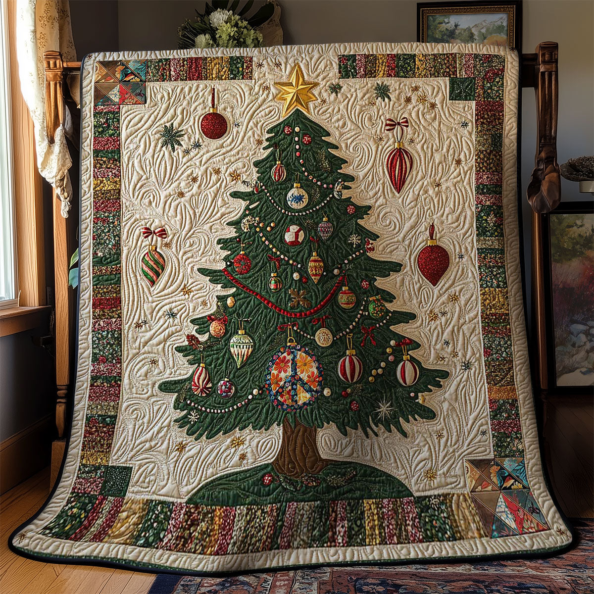 Festive Soccer Tree WN2711012CL Quilt