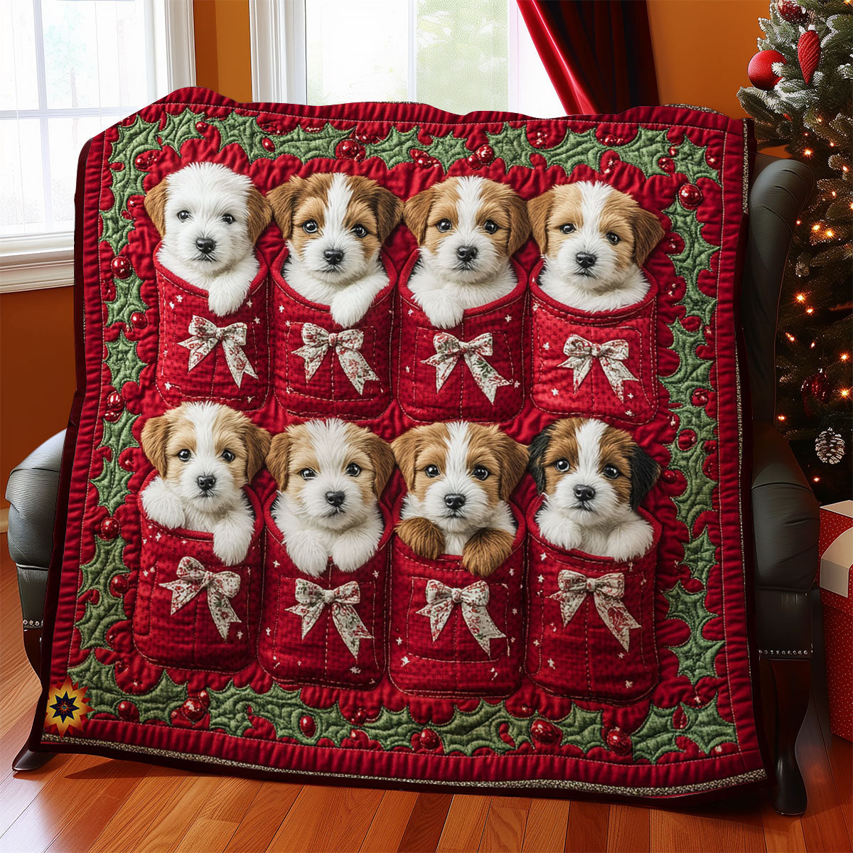 Christmas Puppy WY2811032CL Quilt