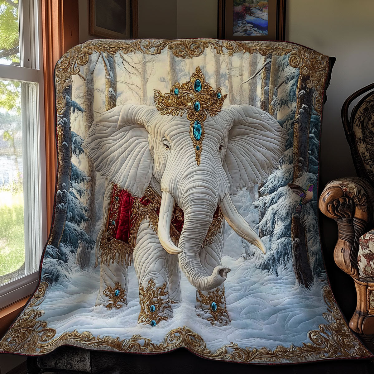 Snow Elephant WY0512025CL Quilt