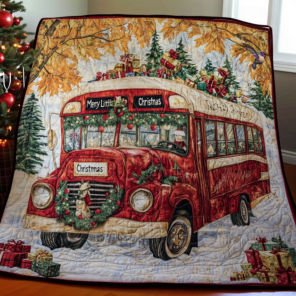 Christmas Bus WY2111046CL Quilt