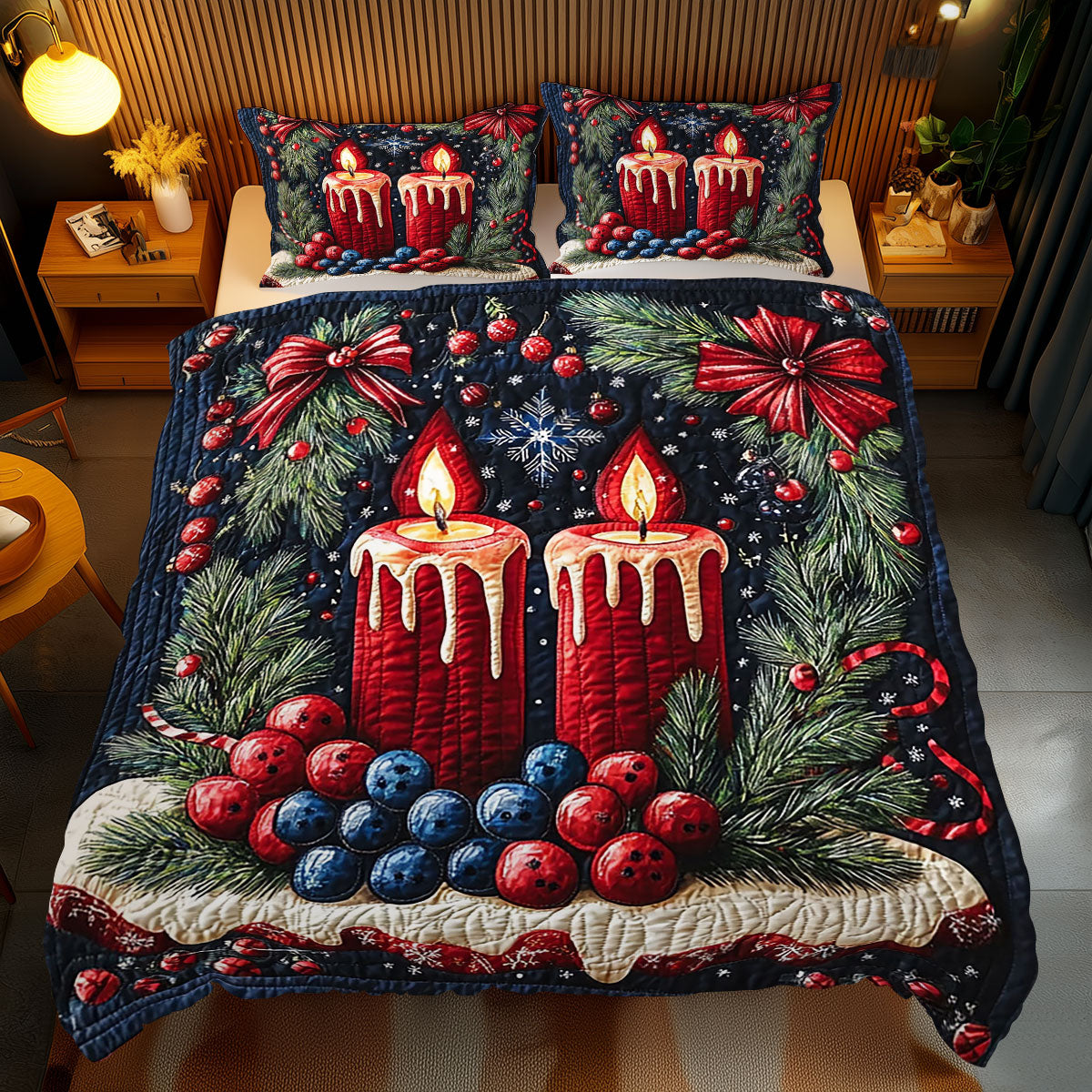 Christmas Candle WJ1911033CL Duvet Cover Set