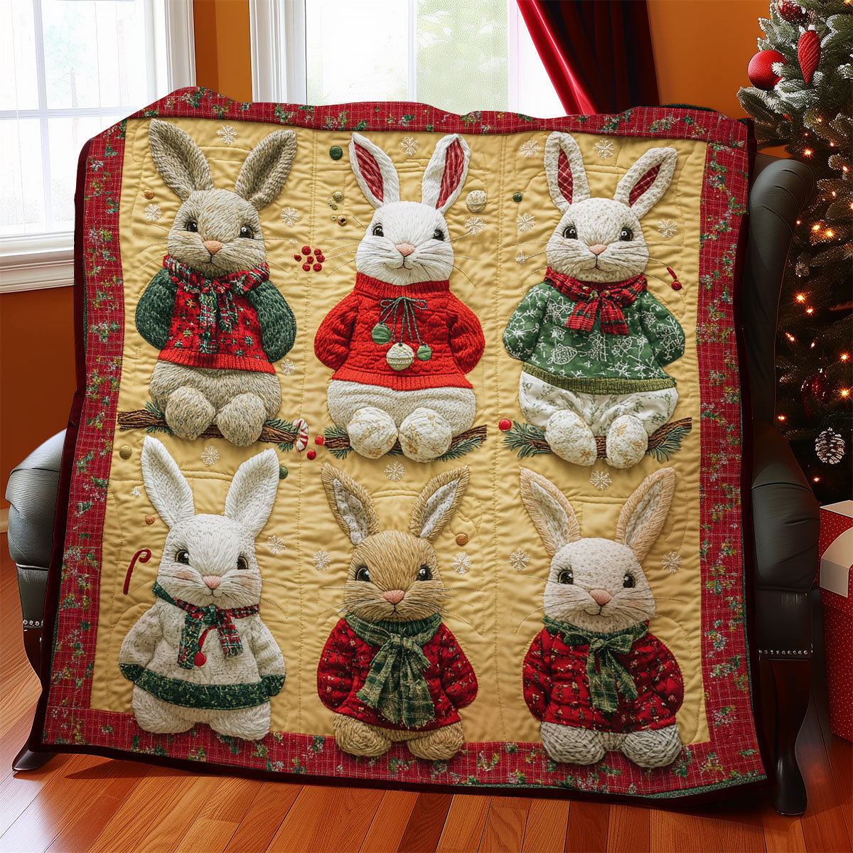 Christmas Rabbit WY2711008CL Quilt