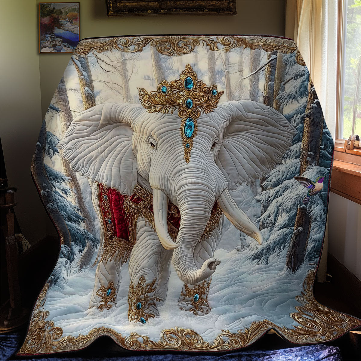 Snow Elephant WY0512025CL Quilt