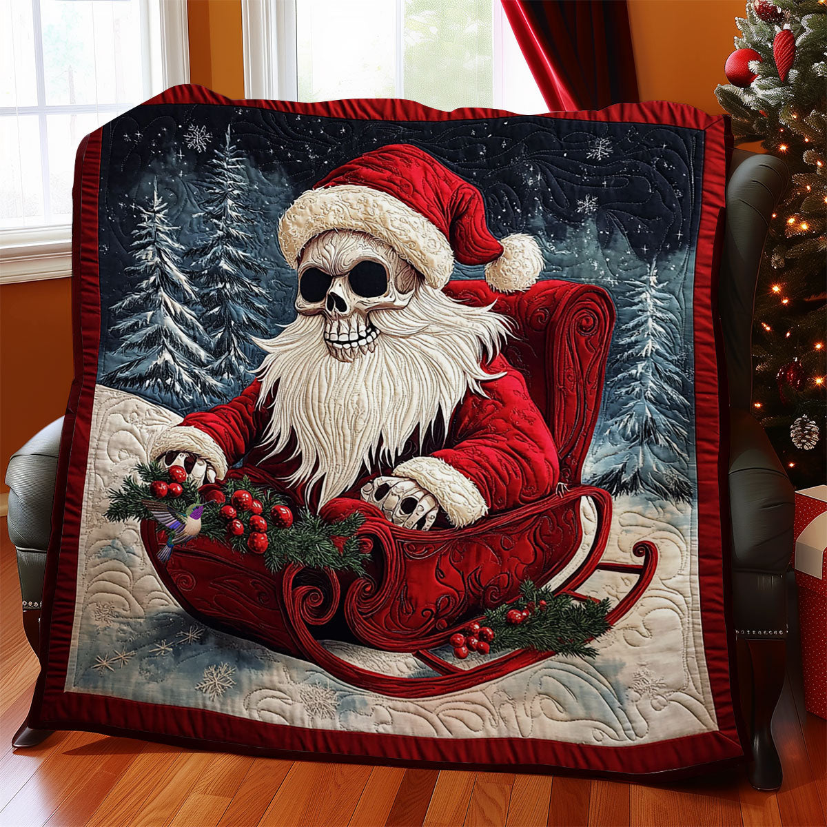 Skull Santa Claus WY0712024CL Quilt