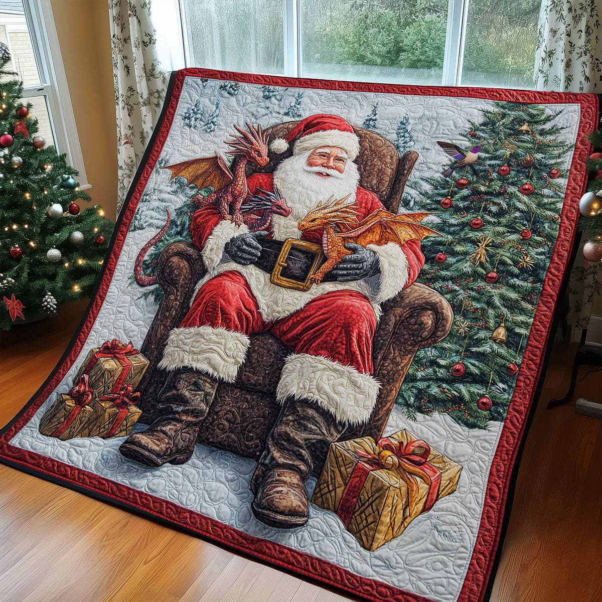Santa Claus And Dragon WY1911097CL Quilt