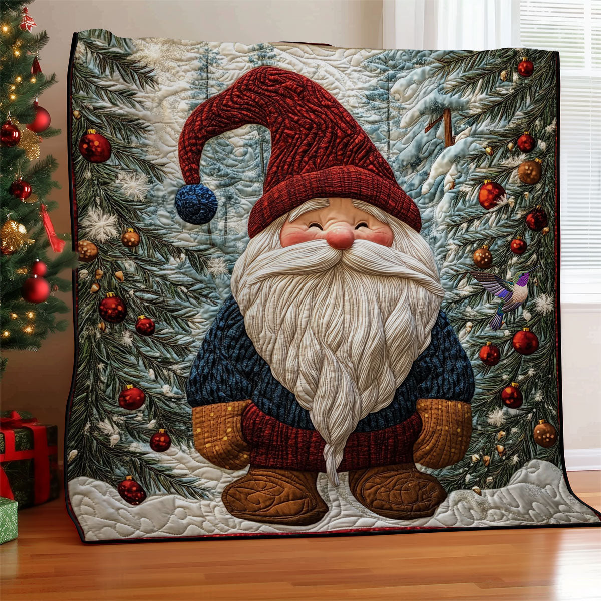 Snow Forest Gnome WY1012051CL Quilt