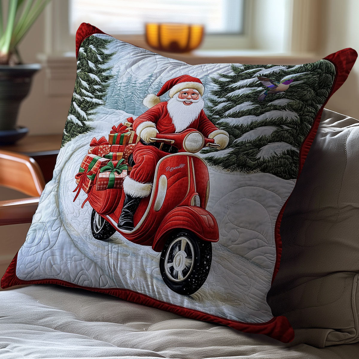 Scotter Santa WY1012015CL Quilt Pillow Case