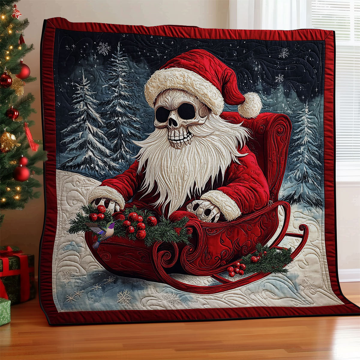 Skull Santa Claus WY0712024CL Quilt