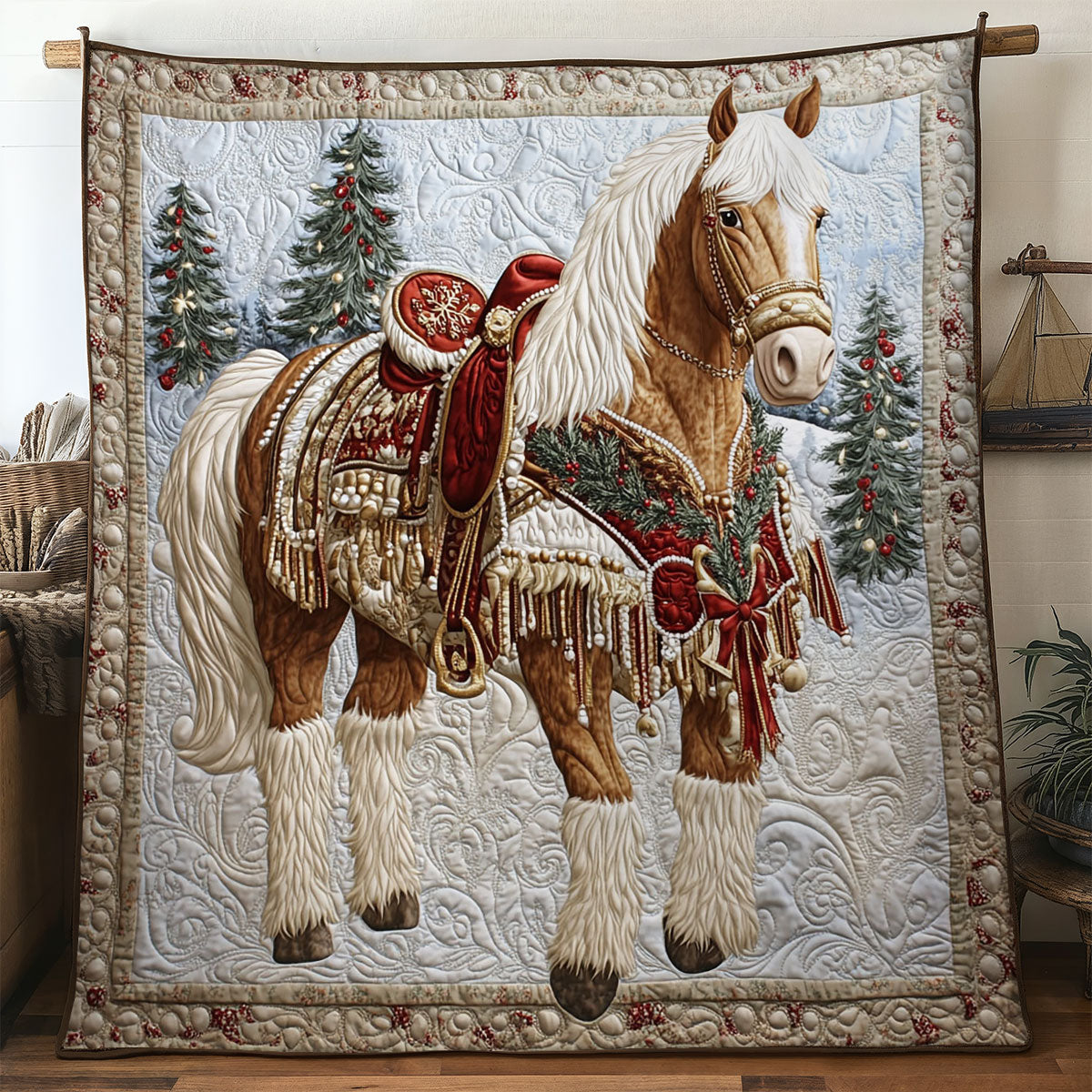 Winter Horse Charm WN1007047CL Quilt