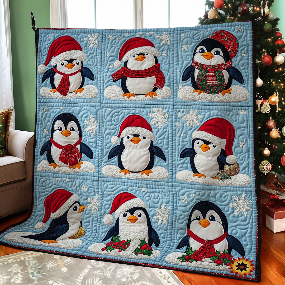 Christmas Penguin WY2911004CL Quilt