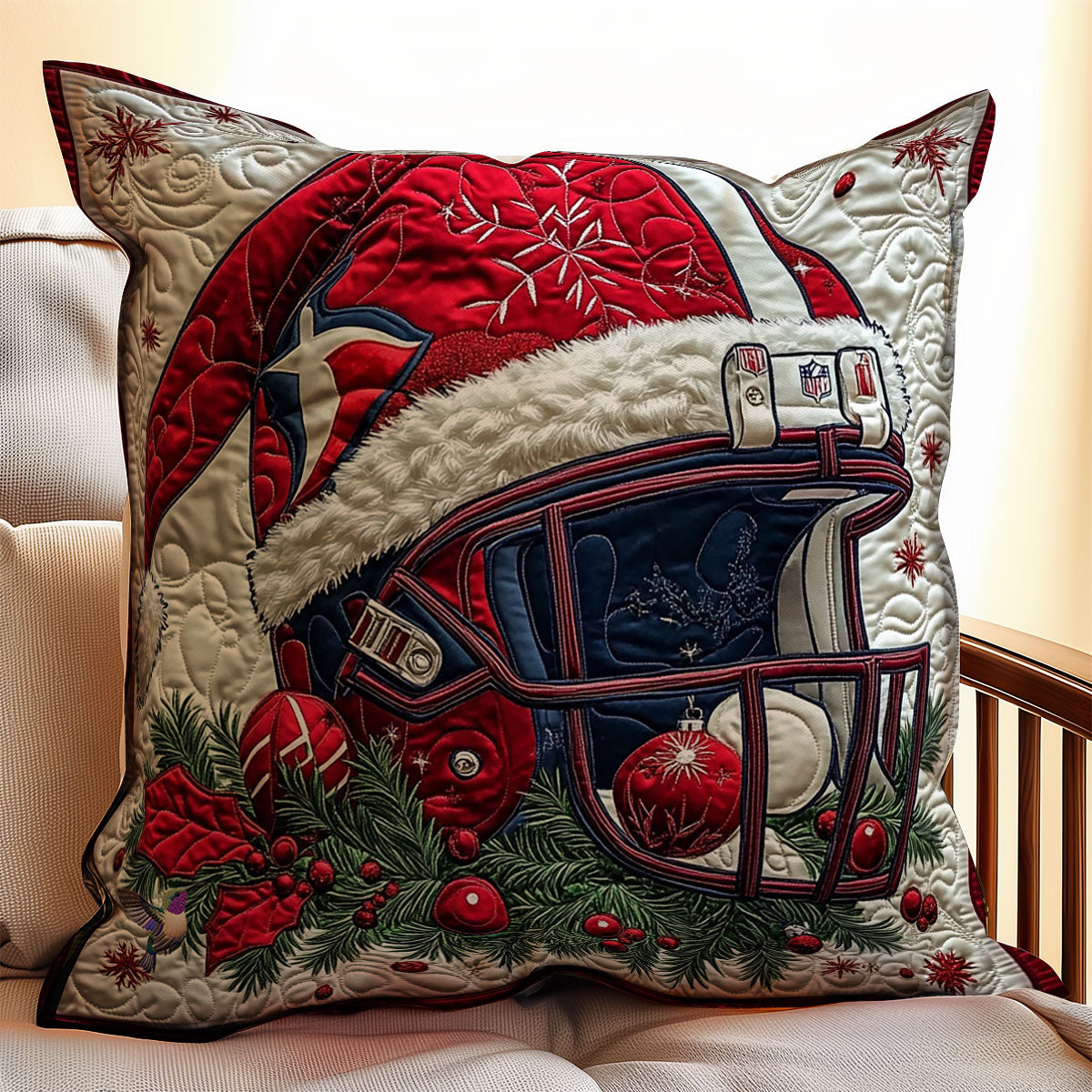 Santa Helmet WY1012012CL Quilt Pillow Case