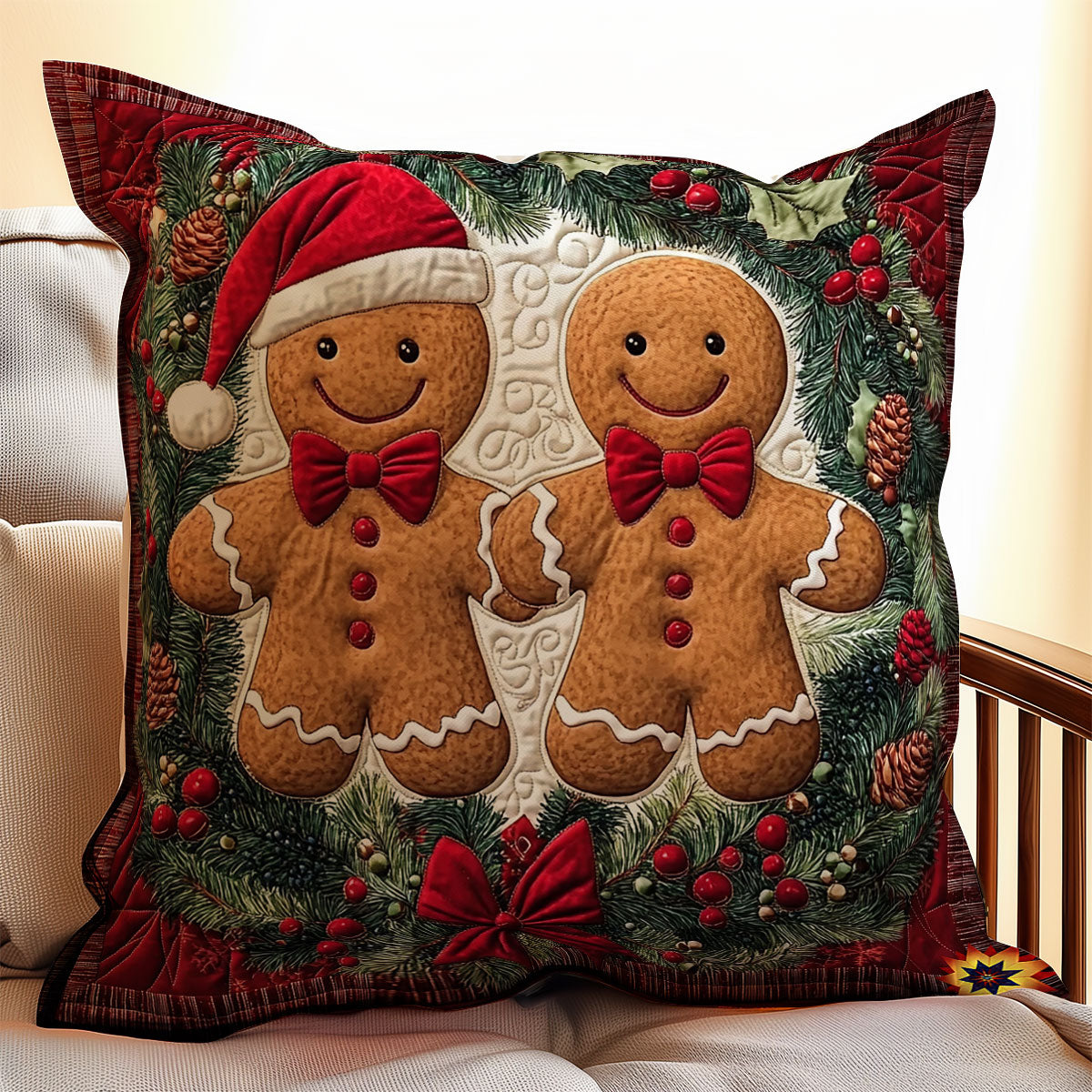 Couple Gingerman WY0212085CL Quilt Pillow Case