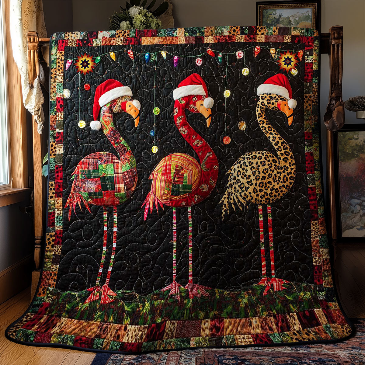 Patchwork Flamingo Glow WN1112033CL Quilt
