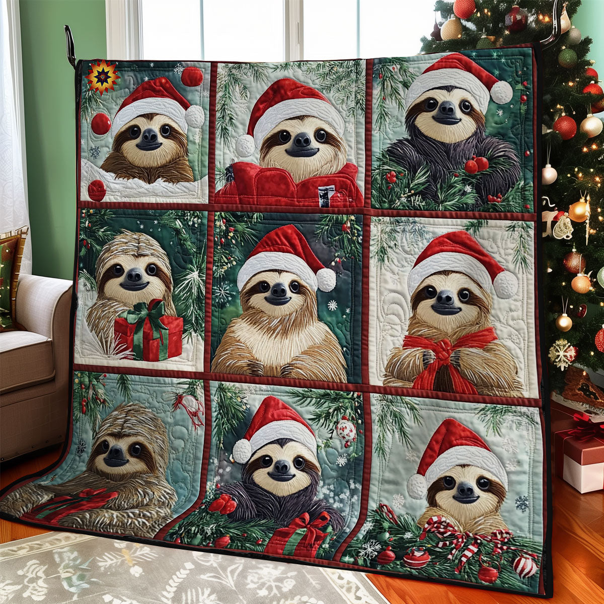 Christmas Of Sloth WY2911018CL Quilt