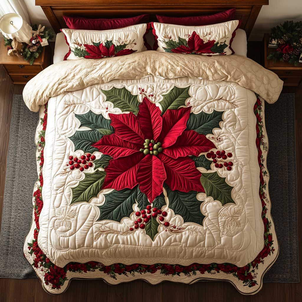 Poinsettia Joy WN2803039CL Duvet Cover Set