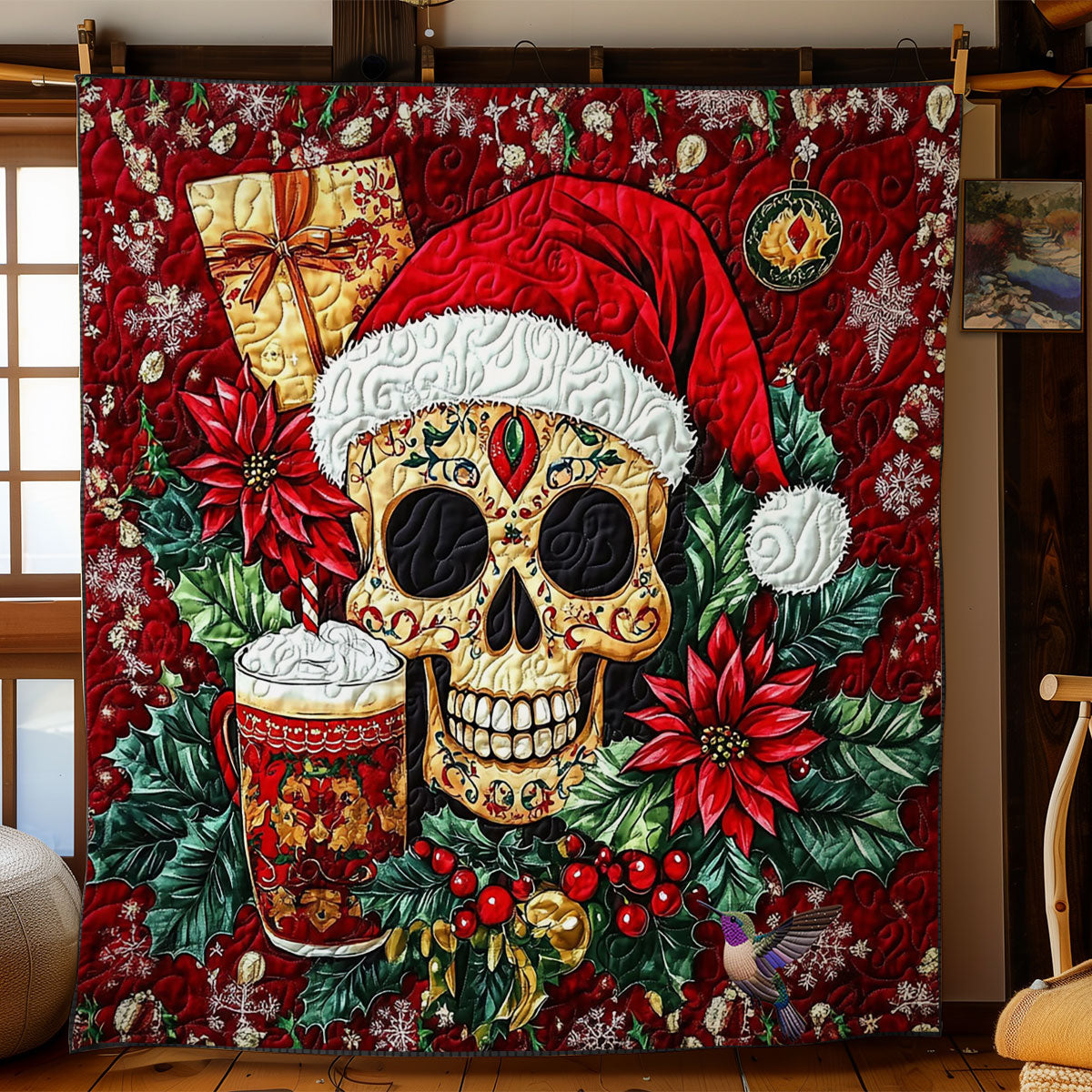 Santa Skull WY2811020CL Quilt