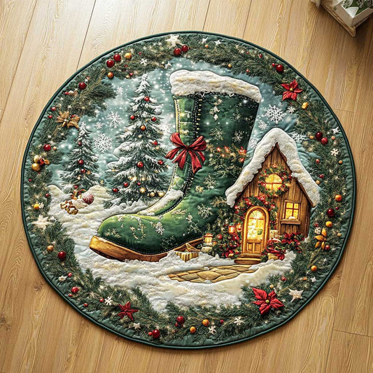 Frosty Boot House WN2205047CL Quilted Round Mat