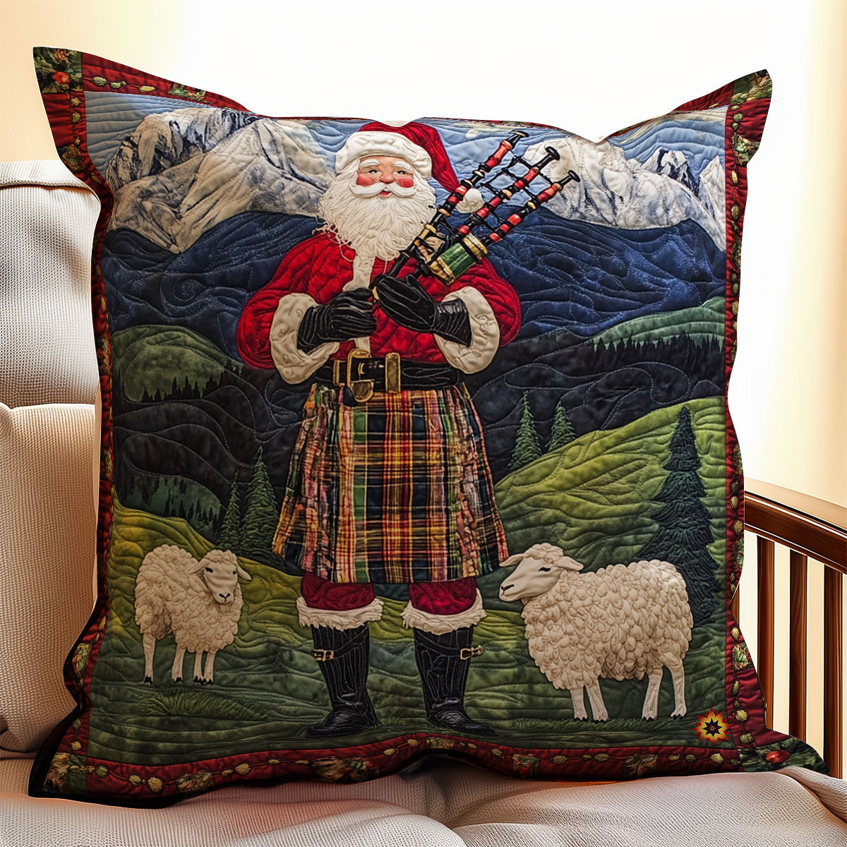 Scottish Santa Claus WY1012016CL Quilt Pillow Case