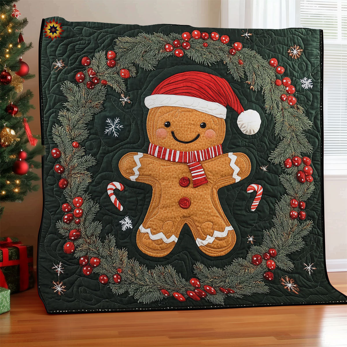 Santa Gingerman WY0312011CL Quilt