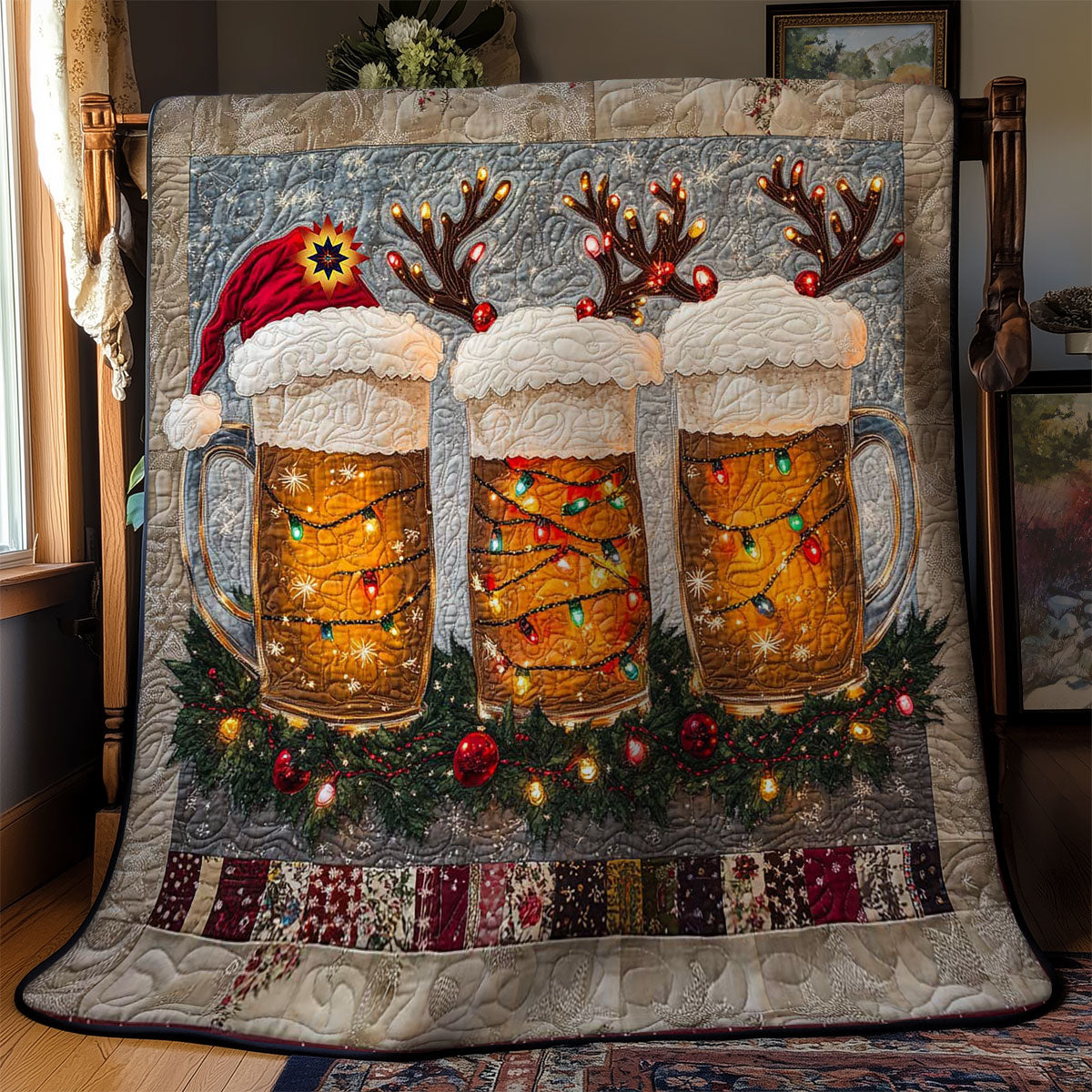 Christmas Cheer Beer WN0512047CL Quilt