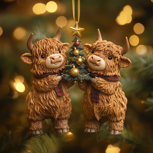 Hairy Coo Christmas Duo LT2310029CL Christmas Ornament