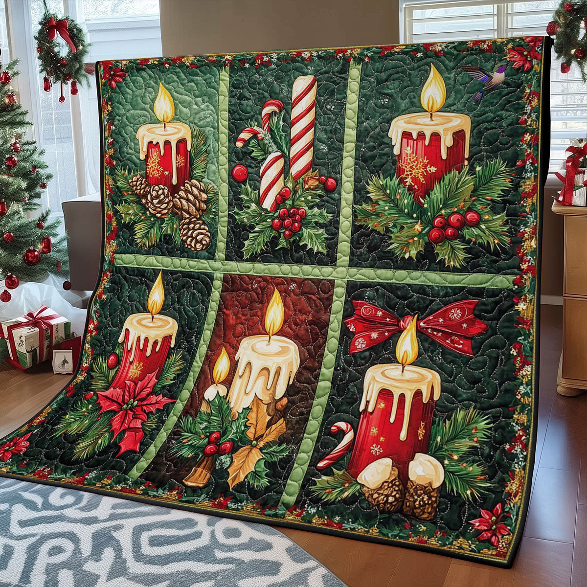 Christmas Candle WY2011006CL Quilt