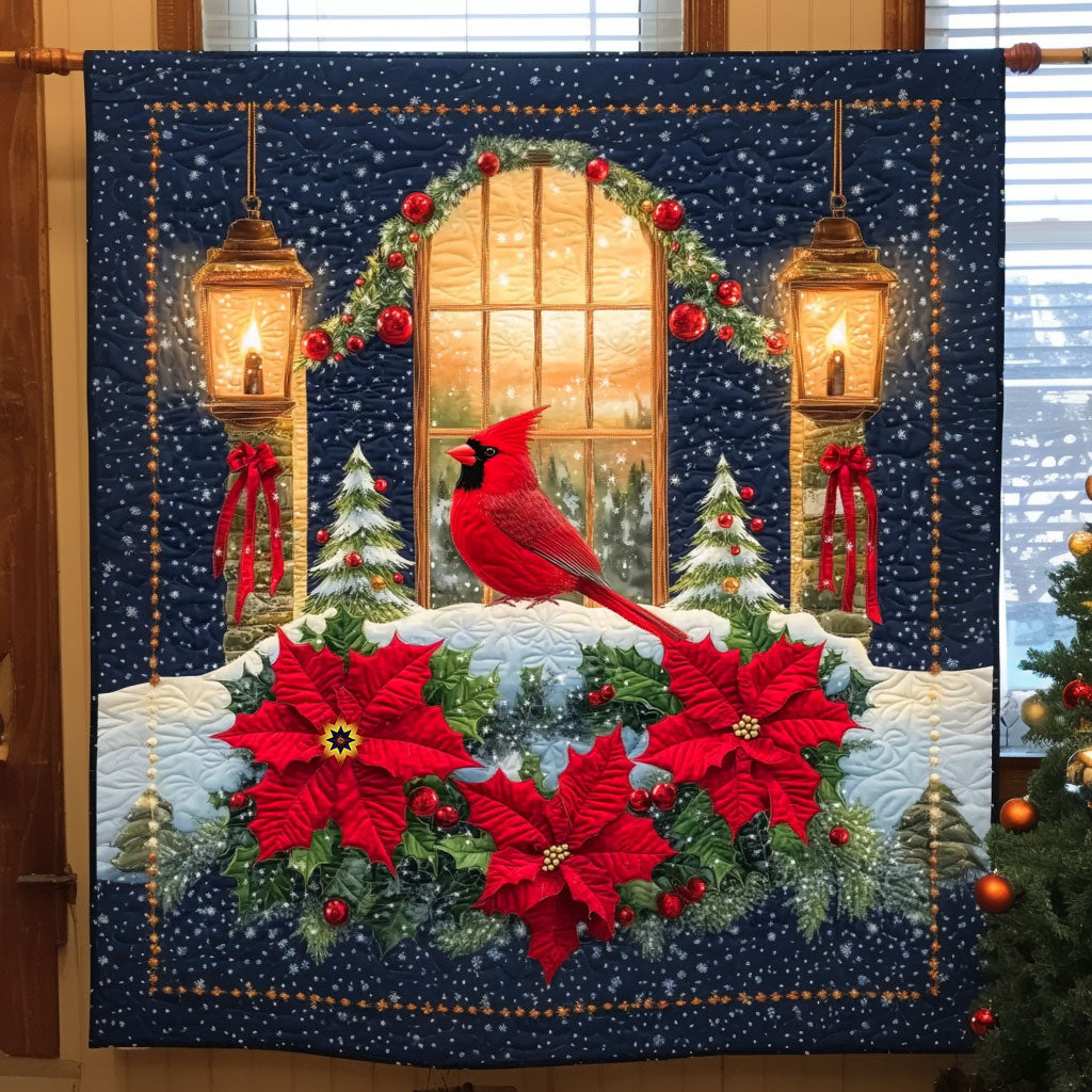 Christmas Cardinal Bird WJ2711005CL Quilt