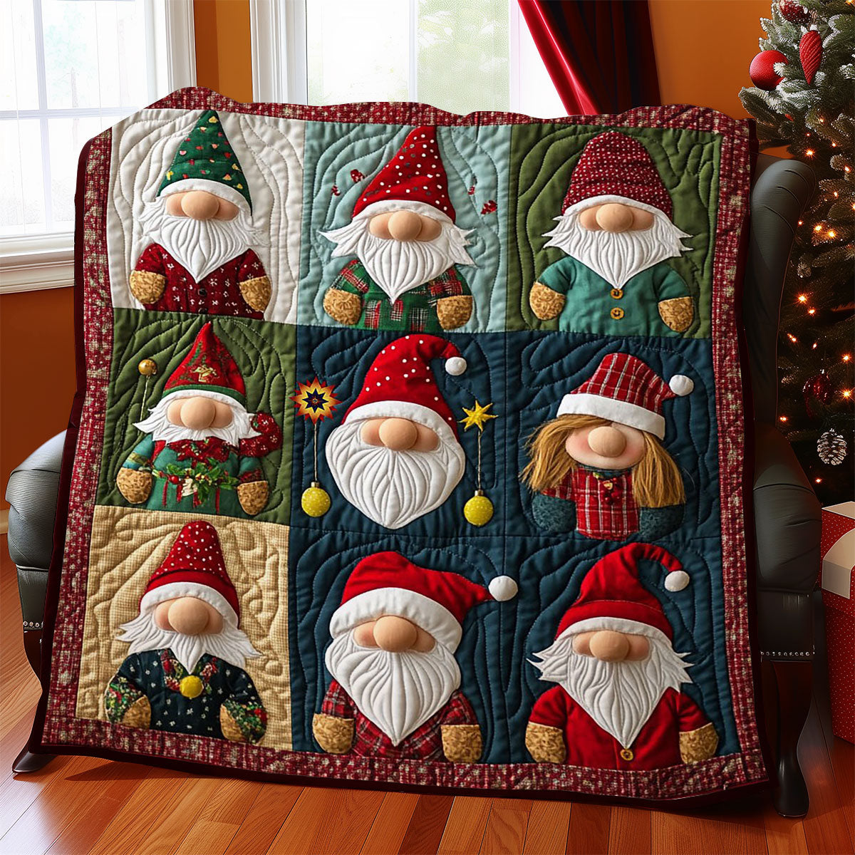 Christmas Gnome WJ2112010CL Quilt