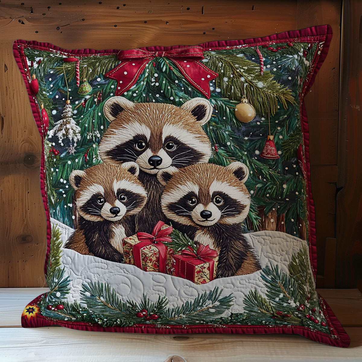 Raccoon Family WY2911062CL Quilt Pillow Case