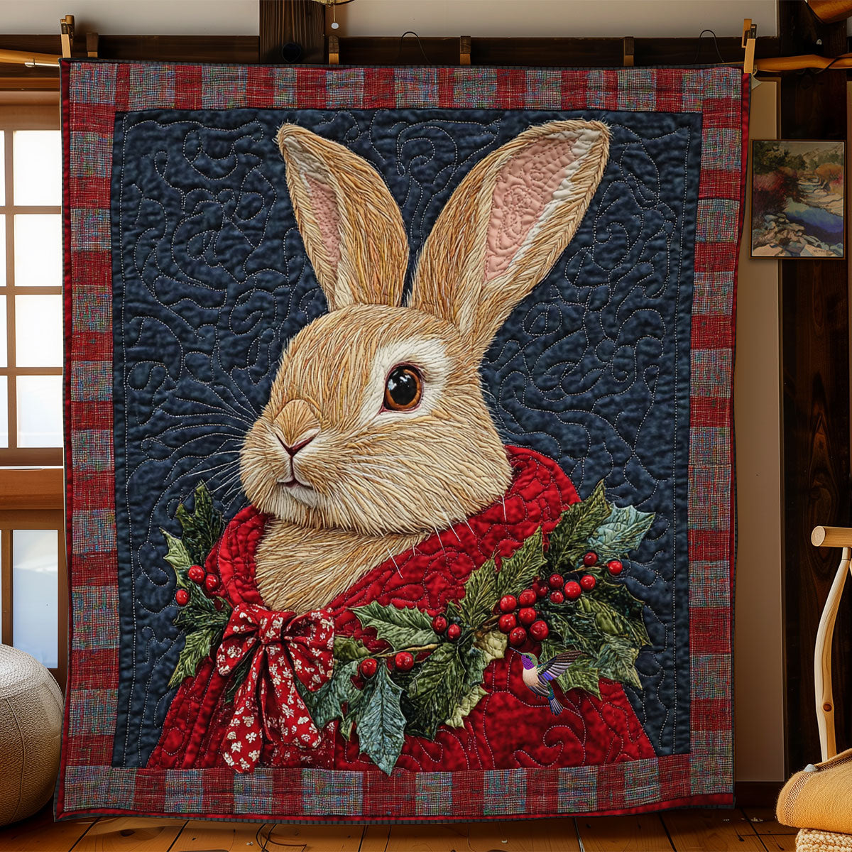Christmas Rabbit WY1411006CL Quilt
