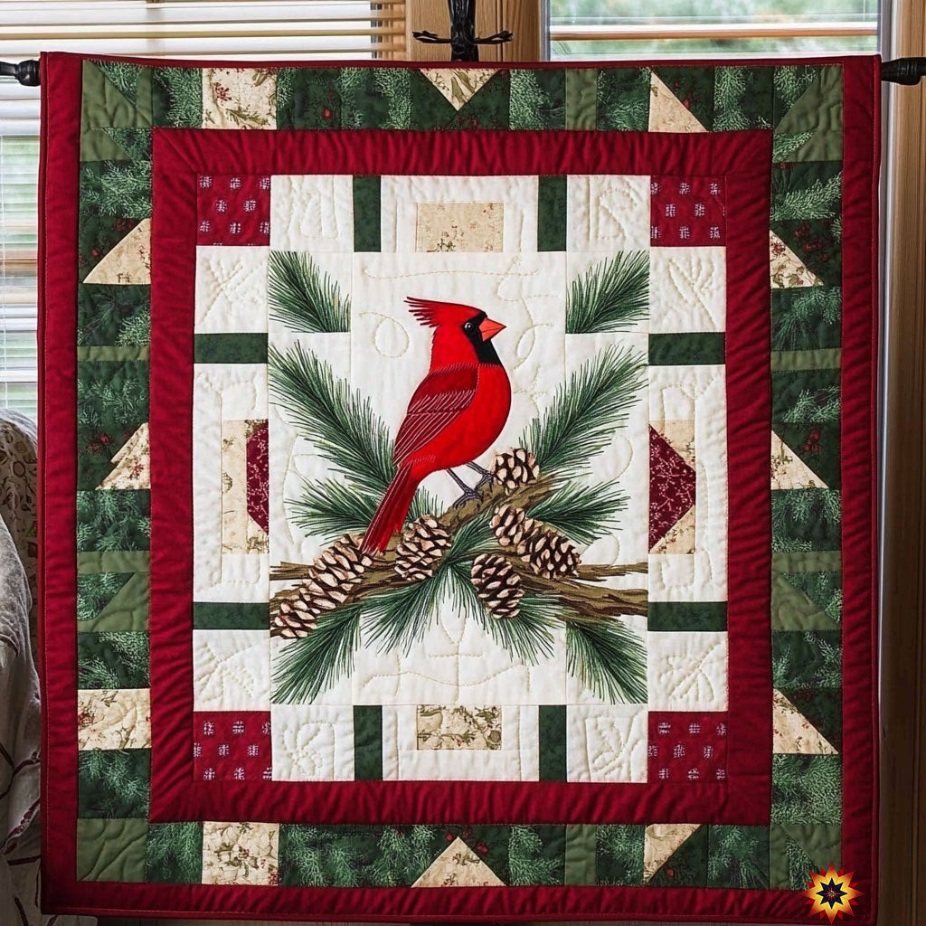 Christmas Cardinal WY1911034CL Quilt