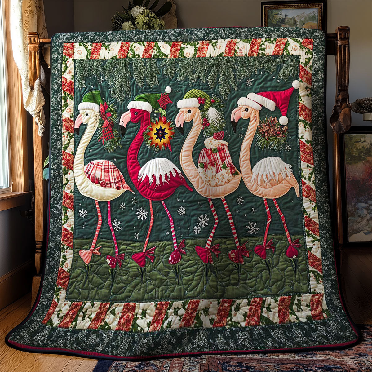 Festive Flamingos WN0512028CL Quilt