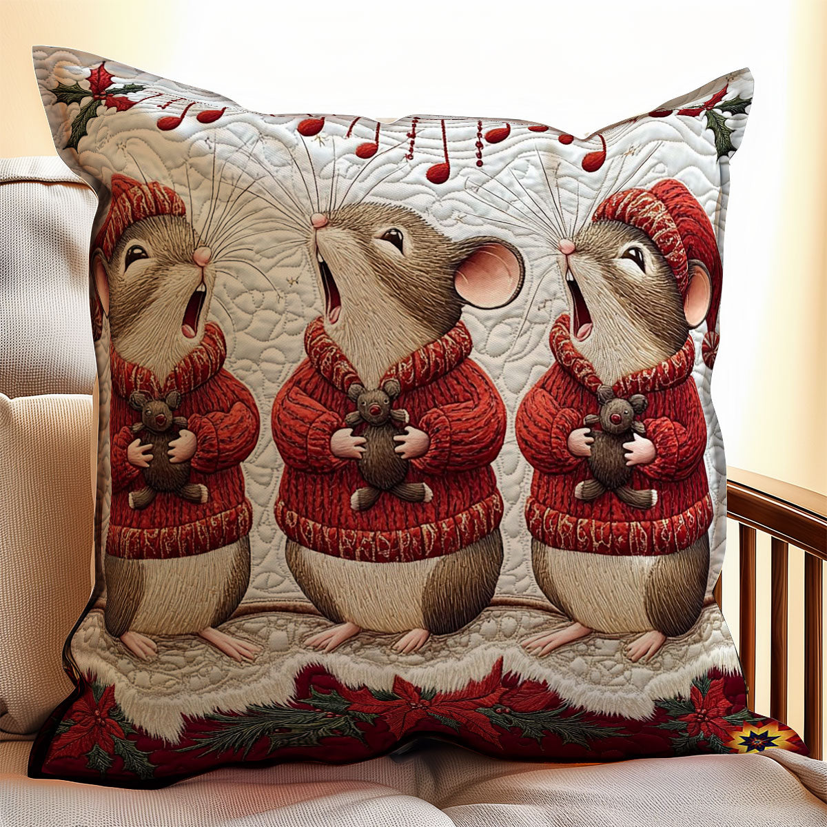 Christmas Mouse WY0412124CL Quilt Pillow Case