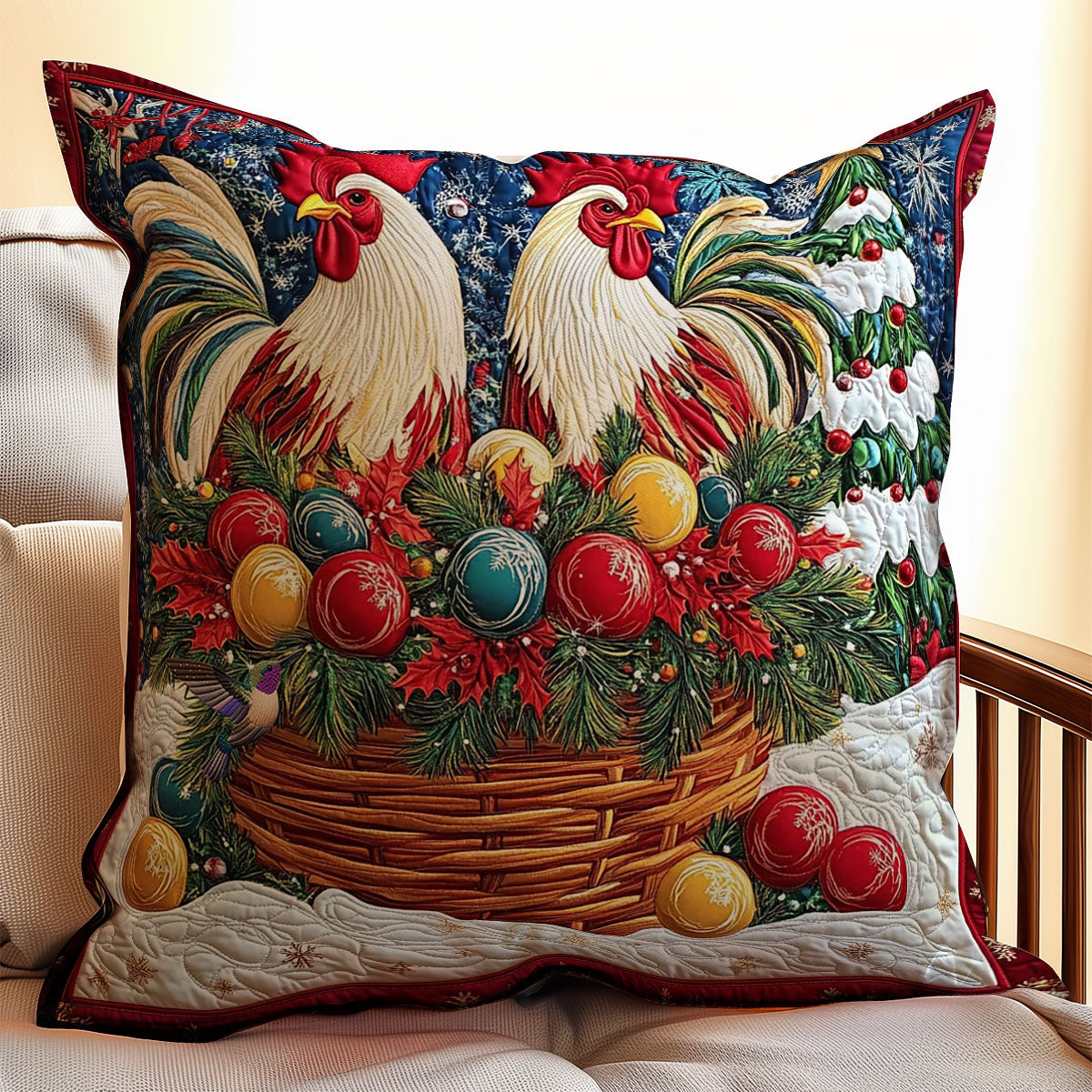 Bauble Chicken WY0412106CL Quilt Pillow Case