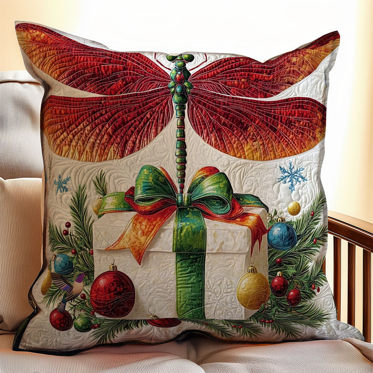 Christmas Gift Dragonfly WY0312107CL Quilt Pillow Case