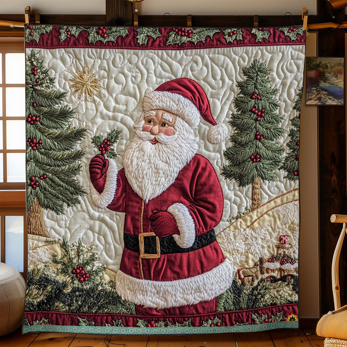 Santa Is Here WJ1312031CL Quilt