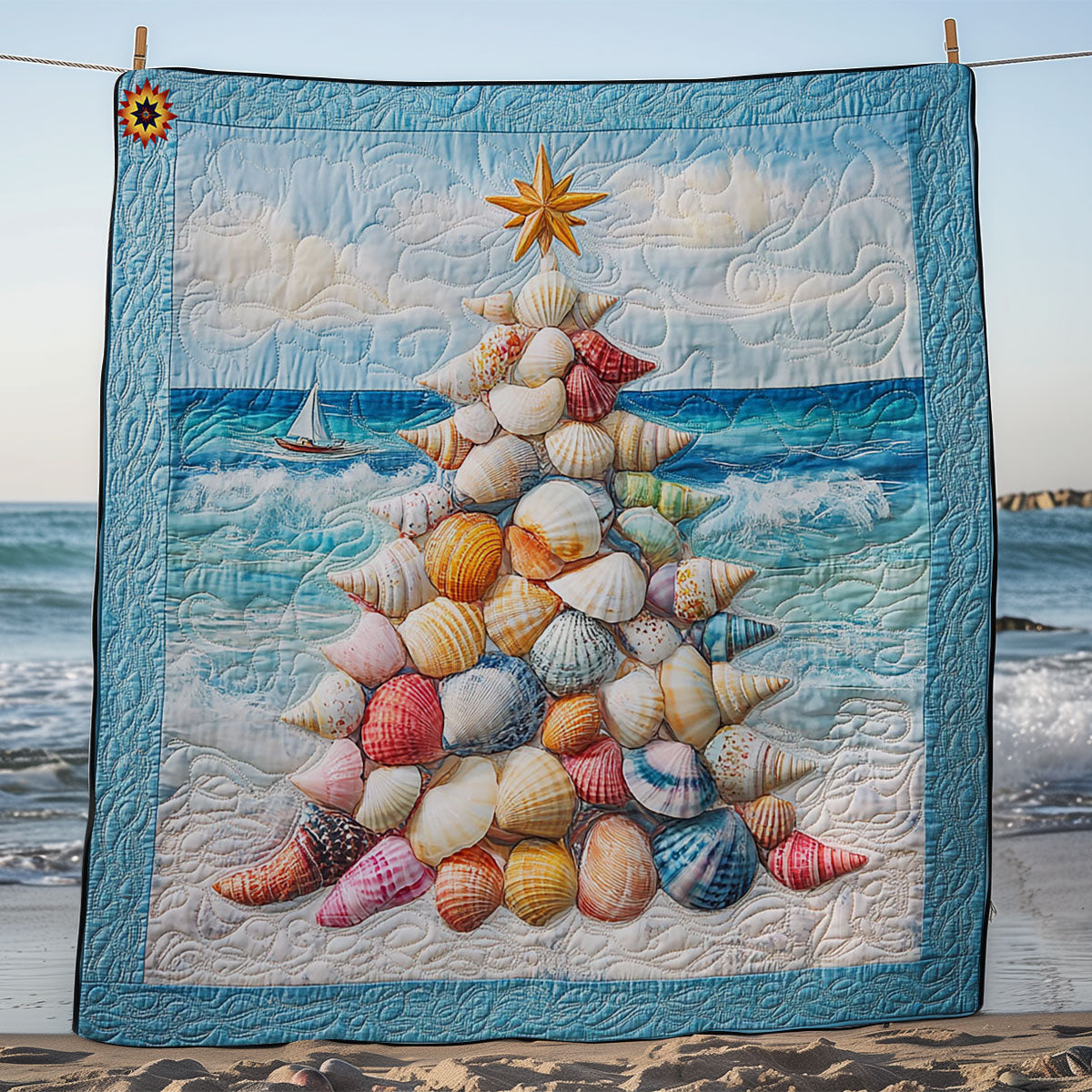 Sea Shell Christmas Tree WY2711035CL Quilt