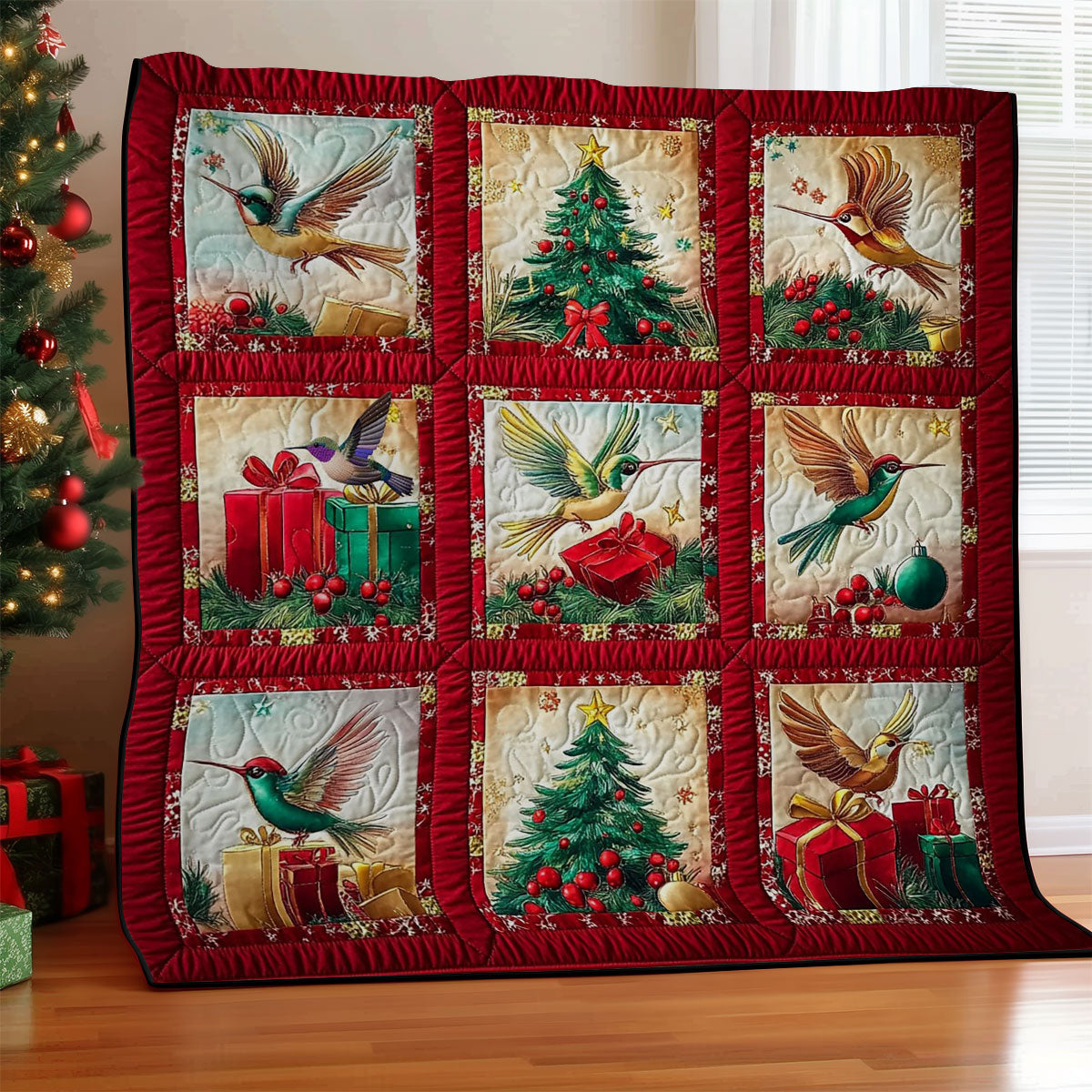Christmas Hummingbird WY0412014CL Quilt