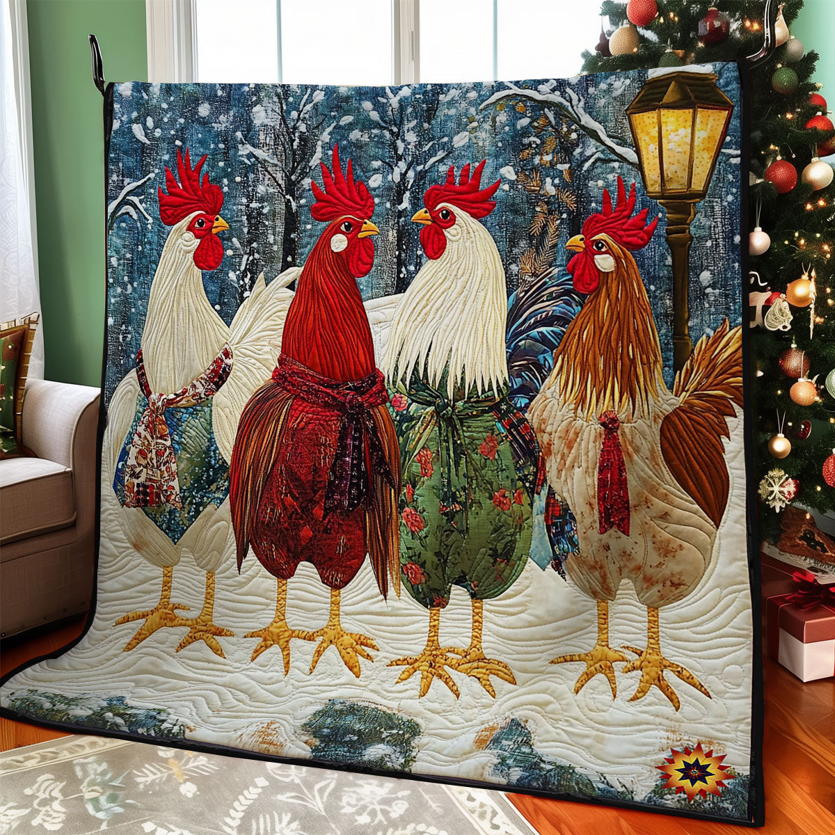 Snow Chicken WY2811014CL Quilt