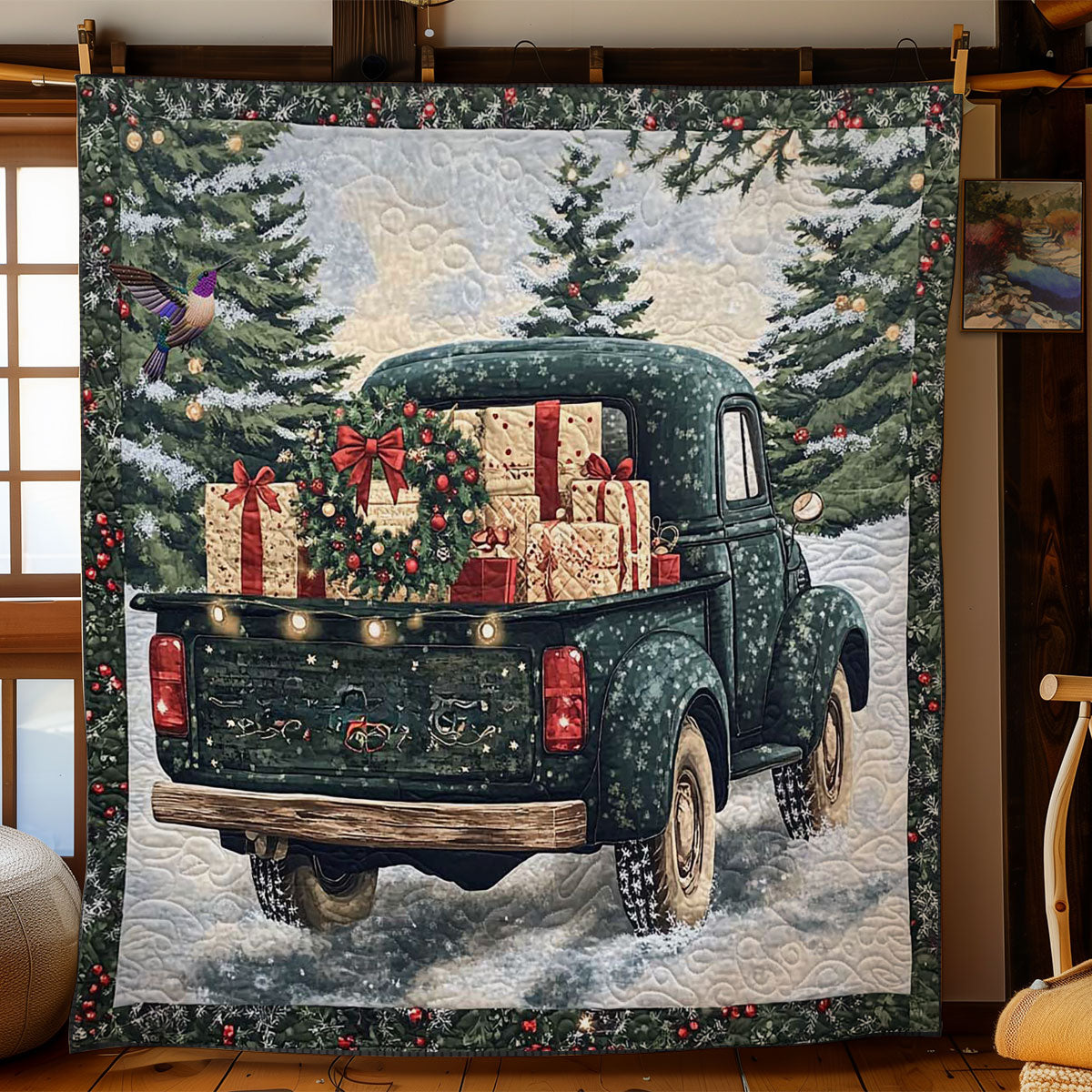 Festive Christmas Truck WN2012023CL Quilt