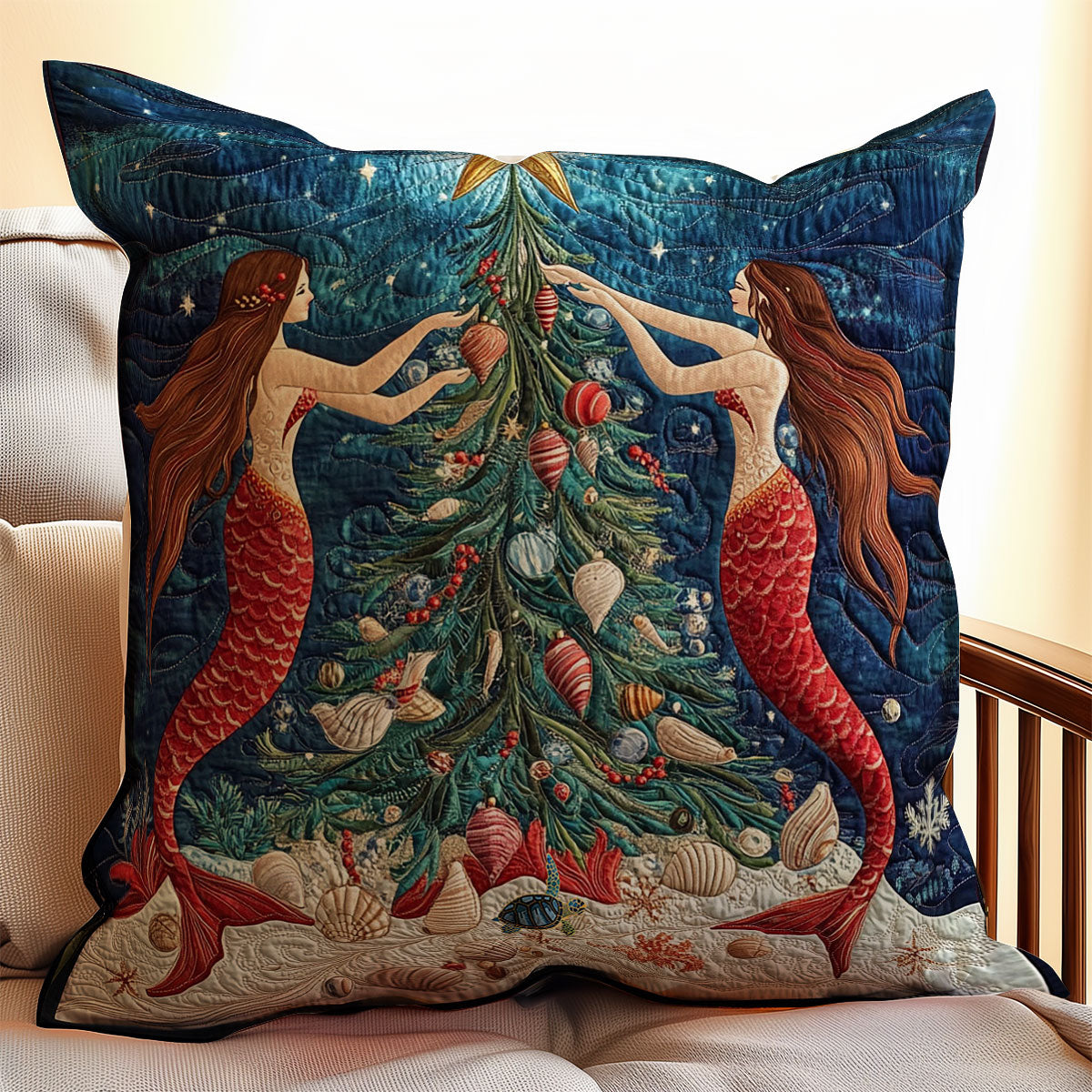 Christmas Mermaid WY0312130CL Quilt Pillow Case