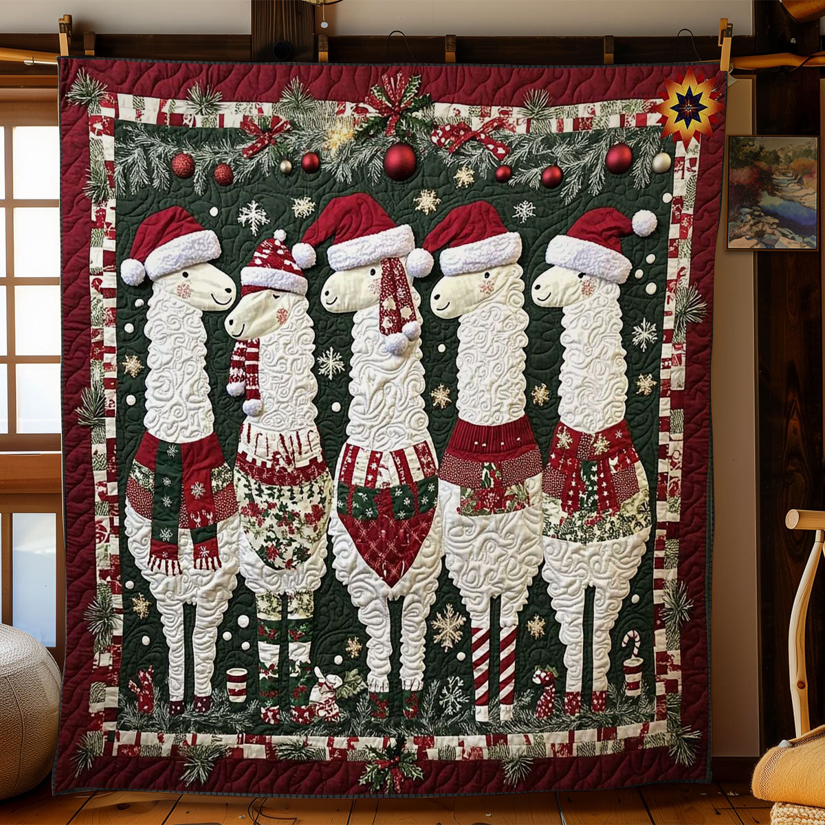 Holiday Llama WN2211030CL Quilt