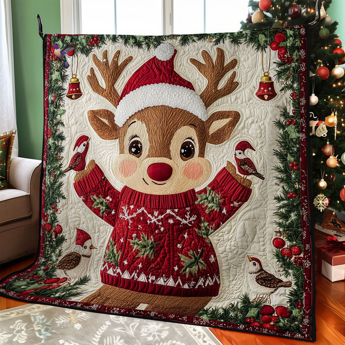 Reindeer WY2511004CL Quilt
