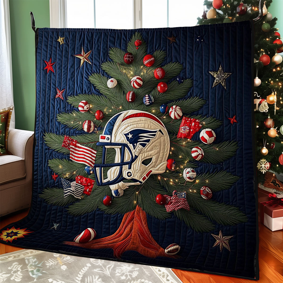 Christmas Tree Baseball WY0712041CL Quilt