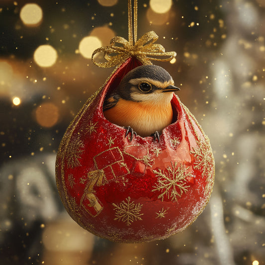 Hiding Robin LT2210020CL Christmas Ornament